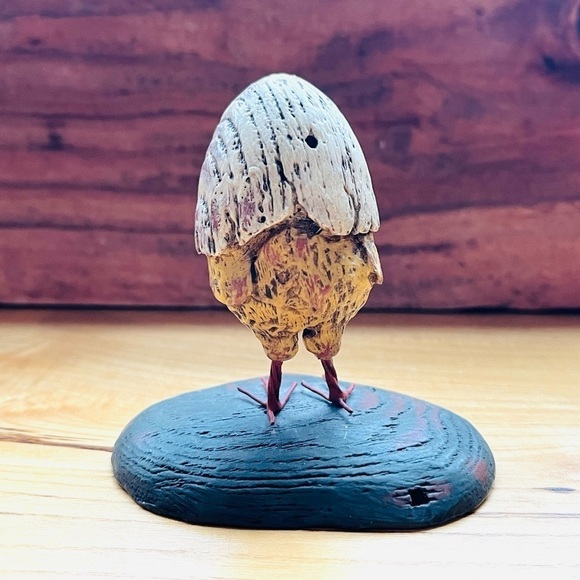 VTG American Chestnut Folk Art ”SONNY" Baby Chicken Hatching Egg EASTER Darling - Picture 4 of 11